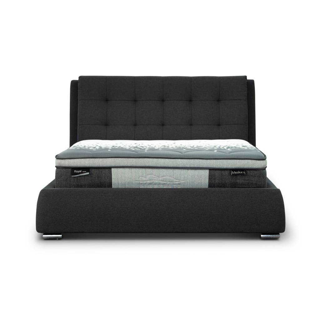 Valetta Tufted 4 Drawer Double Bed - Grey