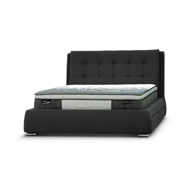 Valetta Tufted 4 Drawer Double Bed - Grey