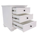 Vienna 3 Drawer Bedside Table - White