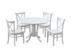 Nantucket 5 Piece Round Dining Set - White