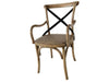 Arlo Cross Back Carver Chair - Oak