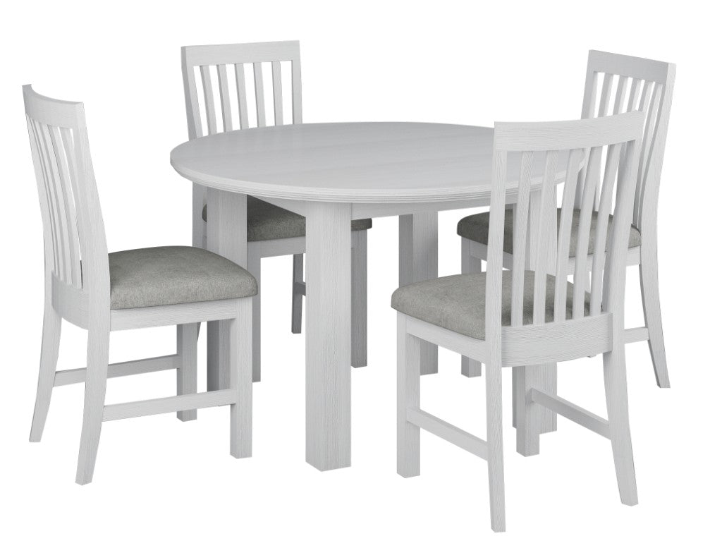 Shorehaven 5 Piece Round Dining Set - White