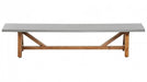 Solana Polycement Bench Seat 220cm - Grey