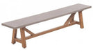 Solana Polycement Bench Seat 220cm - Grey