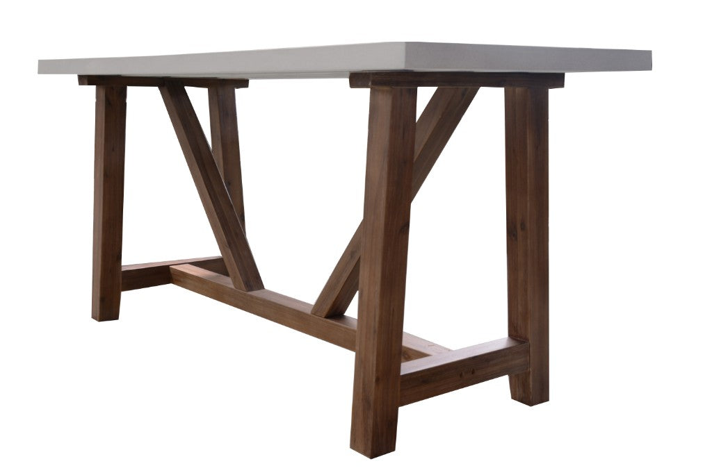 Solana Polycement Dining Table 220cm - Grey