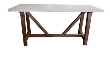 Solana Polycement Dining Table 220cm - White