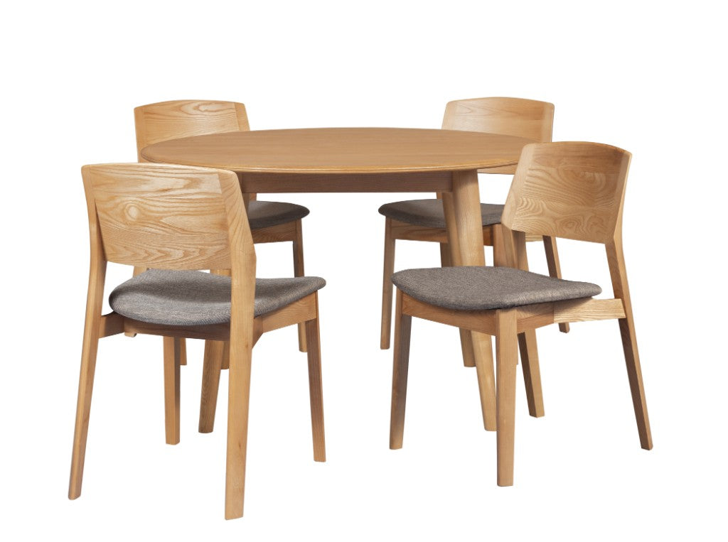 Lipwood Round Table with 4 Chairs Dining Set