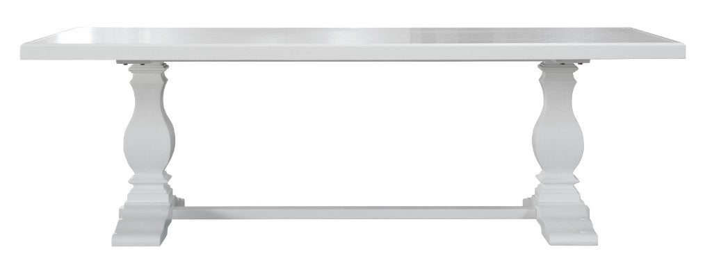 Beaumont Parquetry Dining Table 240cm - White