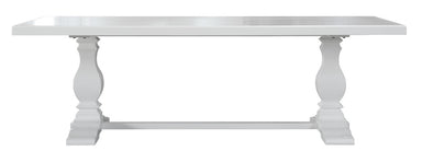 Beaumont Parquetry Dining Table 240cm - White