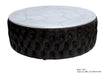 Montego Round Aluminium & Leather Coffee Table