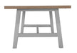 Ashfield Parquet Dining Table 190cm - White/Oak