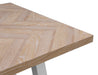 Ashfield Parquet Dining Table 190cm - White/Oak