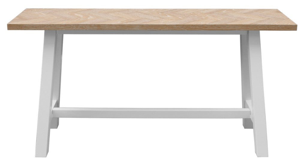 Ashfield Parquet Console Table - White/Oak