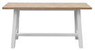 Ashfield Parquet Console Table - White/Oak