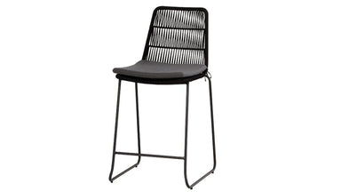 Ivy Outdoor Bar Chair - Black