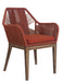 Lagos Rope Dining Chair with Acacia Legs - Terracotta