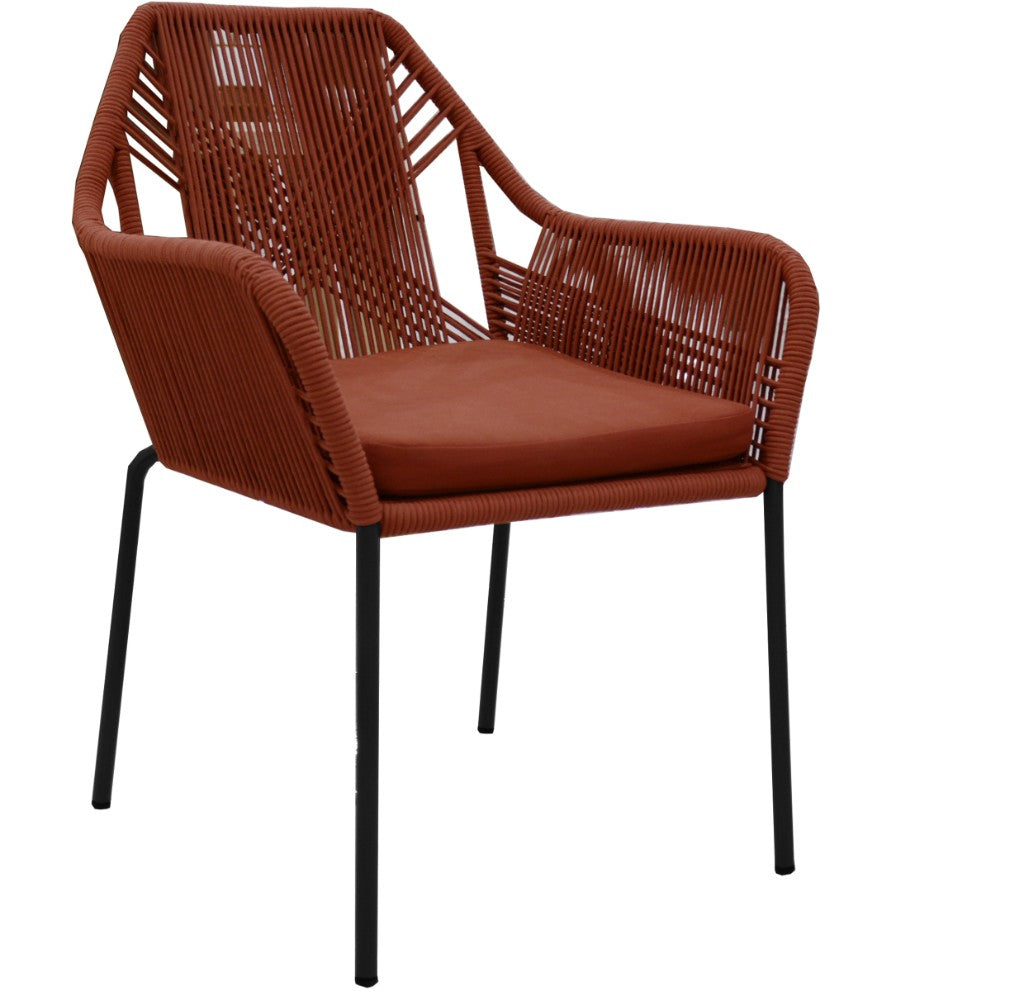 Lagos Rope Dining Chair - Terracotta