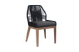 Lagos Low Arm Rope Dining Chair - Black