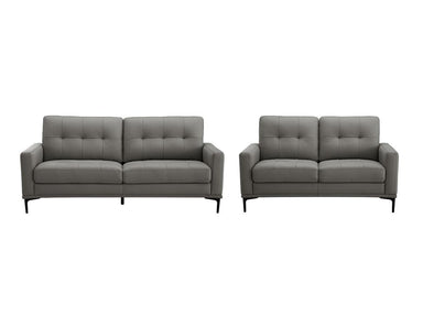 Emerson Leather 3 + 2 Seater Sofa Set - Taupe