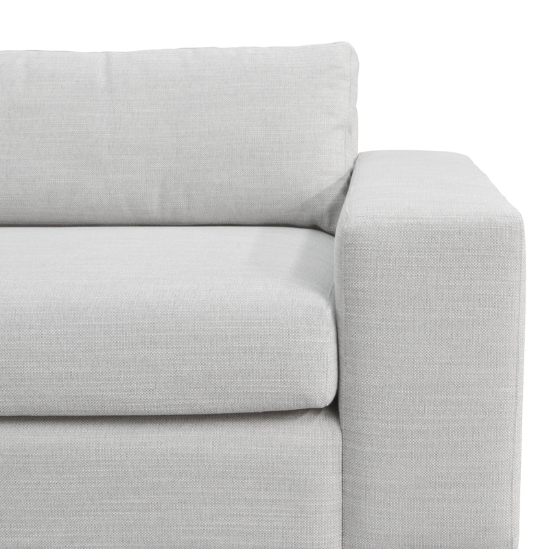 3 Seater Sofa With Chaise - Light Texture Grey