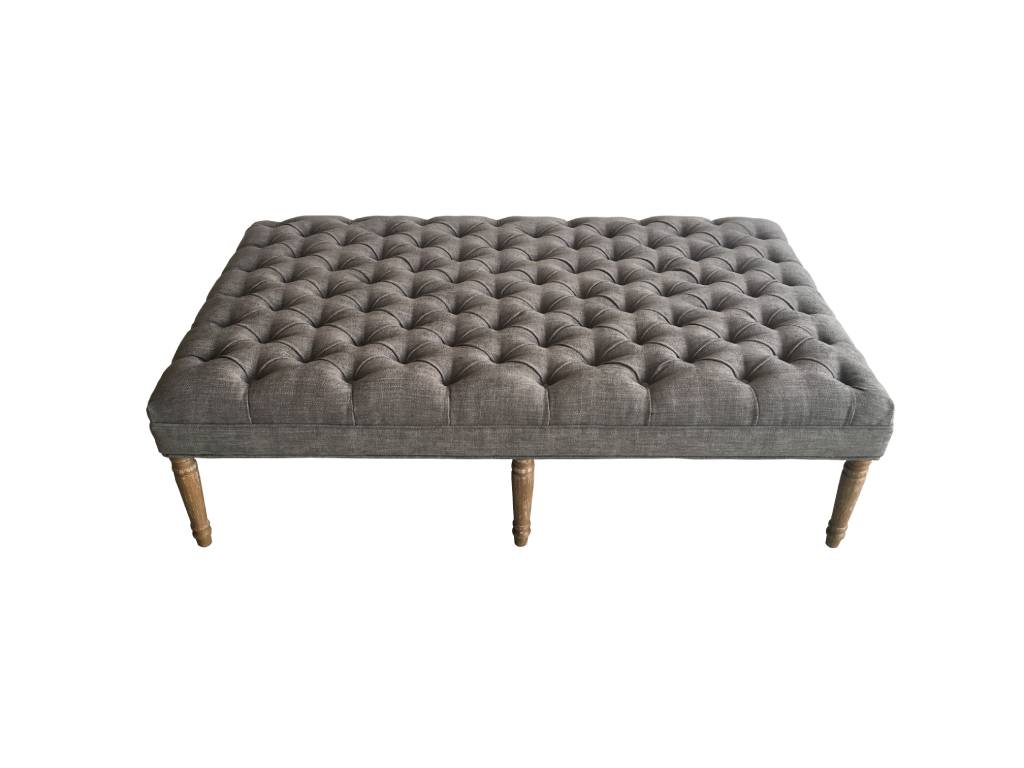 Laurel Ottoman - Dark Grey