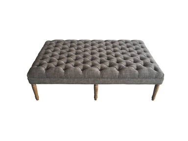 Laurel Ottoman - Dark Grey