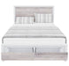 Nassau Coastal Pine King Bed with Drawers - White Wash