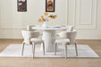 Halcyon 5 Piece Round Dining Set - Ivory