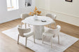 Halcyon 5 Piece Round Dining Set - Ivory