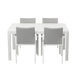 Corfu Outdoor 5 Piece Extension Dining Set - White