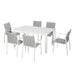Corfu Outdoor 7 Piece Extension Dining Set - White