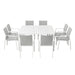 Corfu Outdoor 9 Piece Extension Dining Set - White