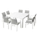 Corfu Outdoor 9 Piece Extension Dining Set - White