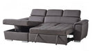 Carina 2 Seater Sofa Bed with Left Chaise - Graphite