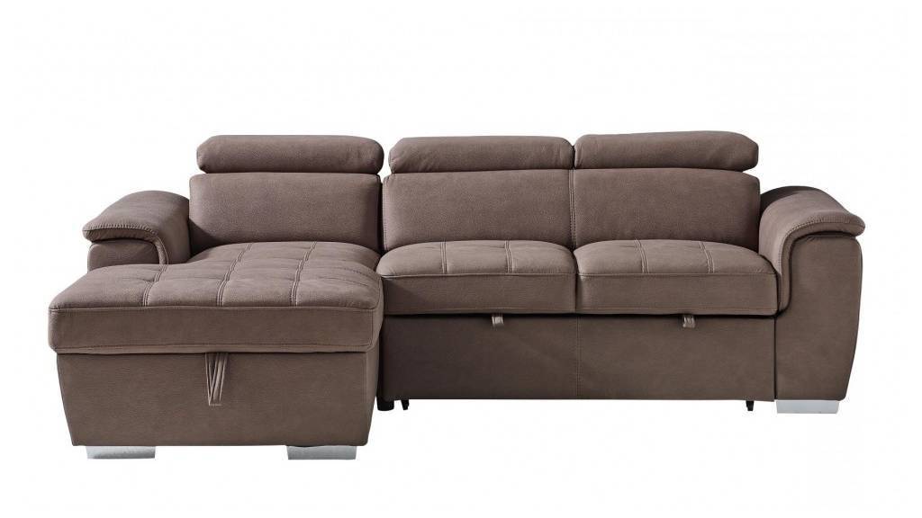 Carina 2 Seater Sofa Bed with Left Chaise - Mushroom