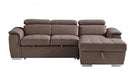 Carina 2 Seater Sofa Bed with Right Chaise - Mushroom