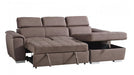 Carina 2 Seater Sofa Bed with Right Chaise - Mushroom