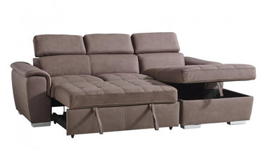 Carina 2 Seater Sofa Bed with Right Chaise - Mushroom