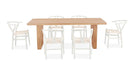 Arden 210cm Dining Set with 6 Chairs - White