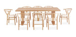 Arden 240cm Dining Set with 8 Chairs - Natural