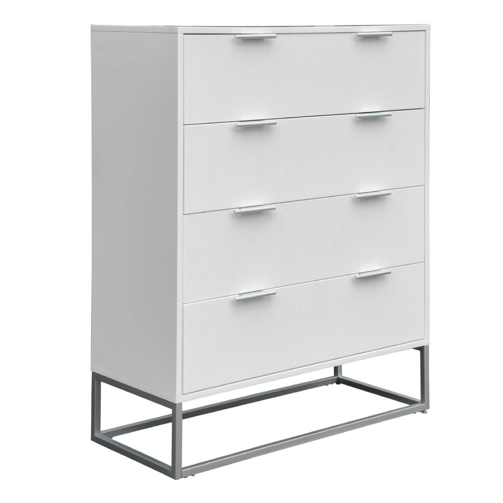 Larkspur Fluted 4 Drawer Tallboy