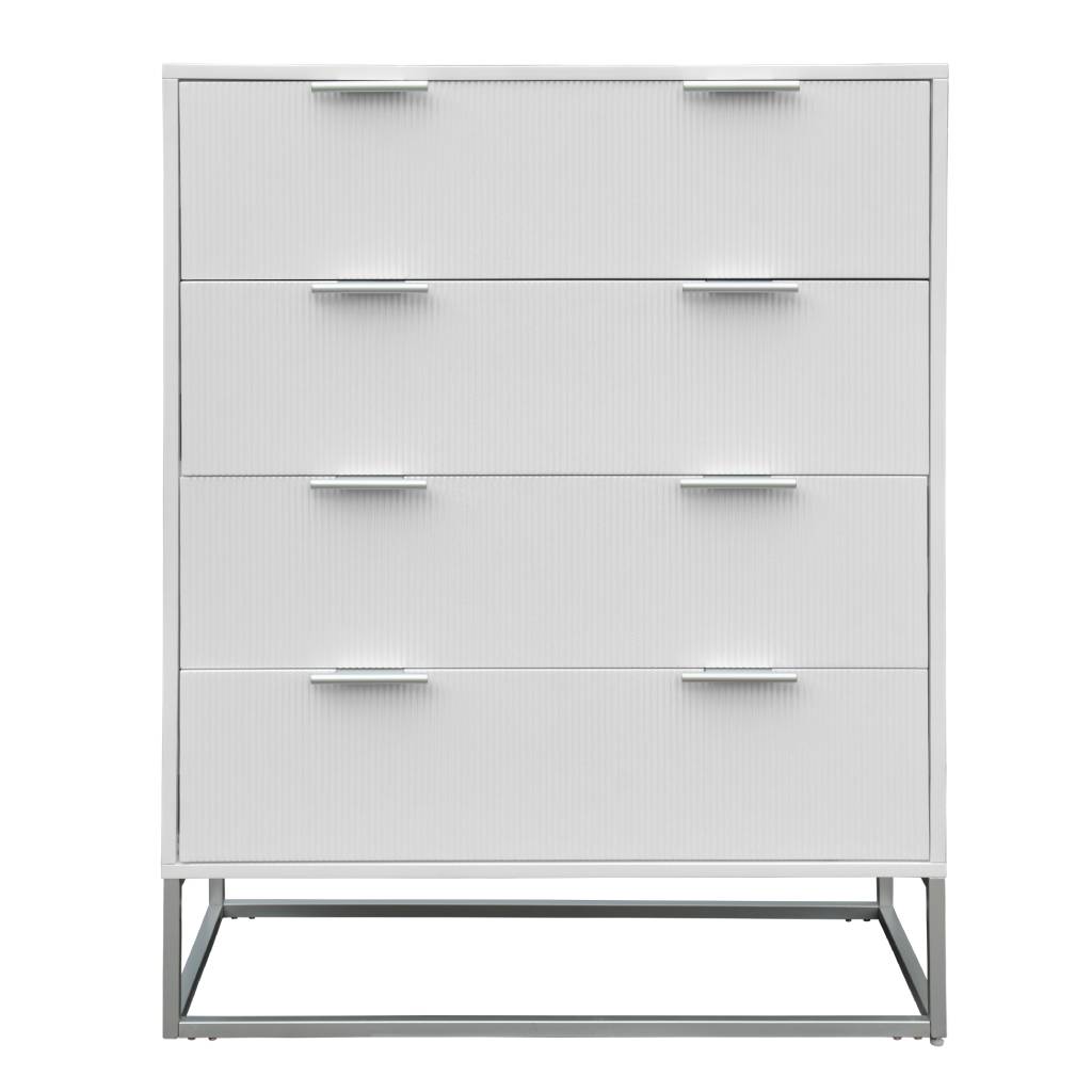 Larkspur Fluted 4 Drawer Tallboy