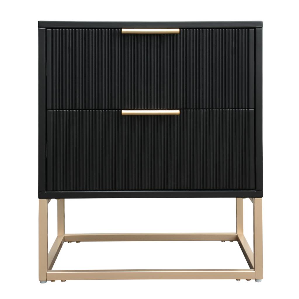 Larkspur Fluted 2 Drawer Bedside Table