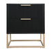 Larkspur Fluted 2 Drawer Bedside Table