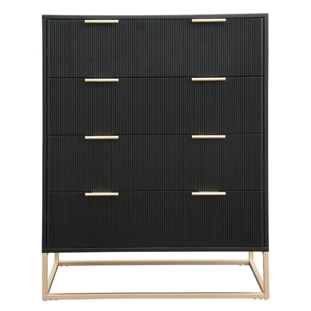 Larkspur Fluted 4 Drawer Tallboy