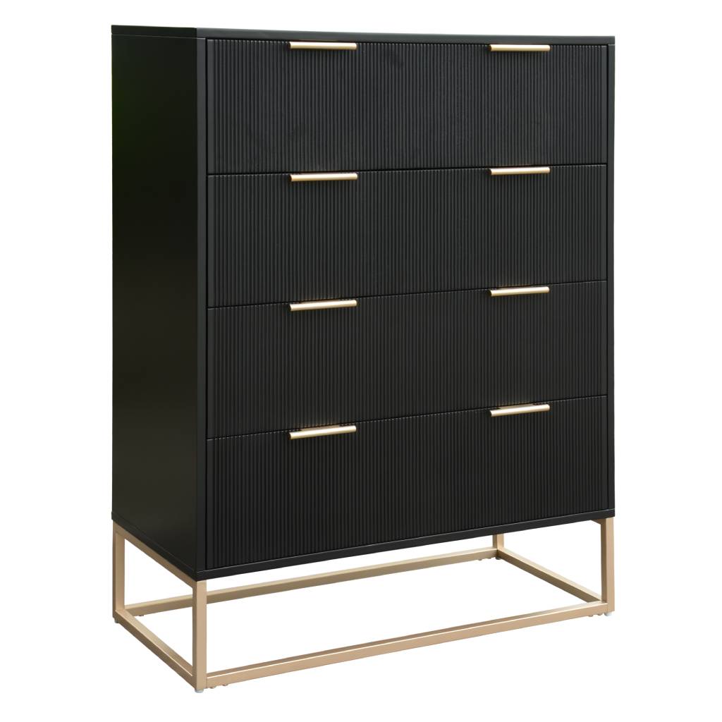 Larkspur Fluted 4 Drawer Tallboy