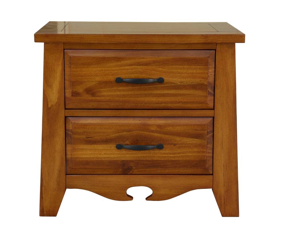 Fairhaven Pine Bedside Table - Blackwood