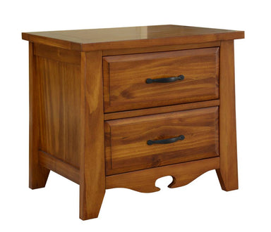 Fairhaven Pine Bedside Table - Blackwood