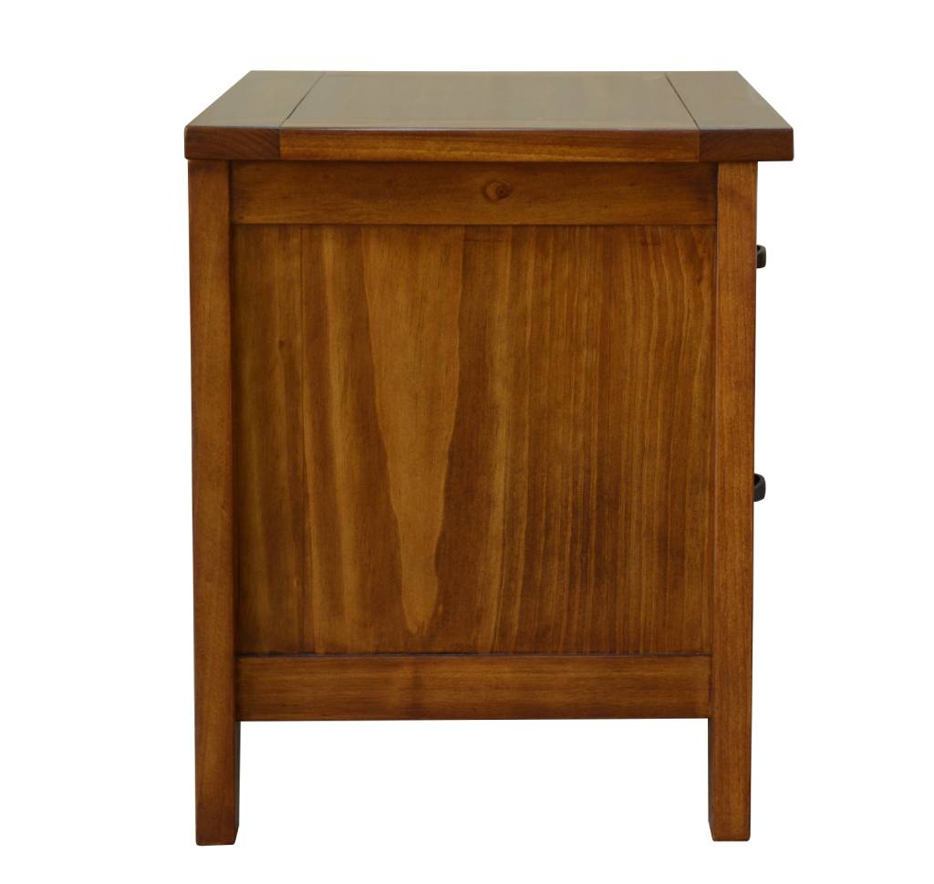 Fairhaven Pine Bedside Table - Blackwood