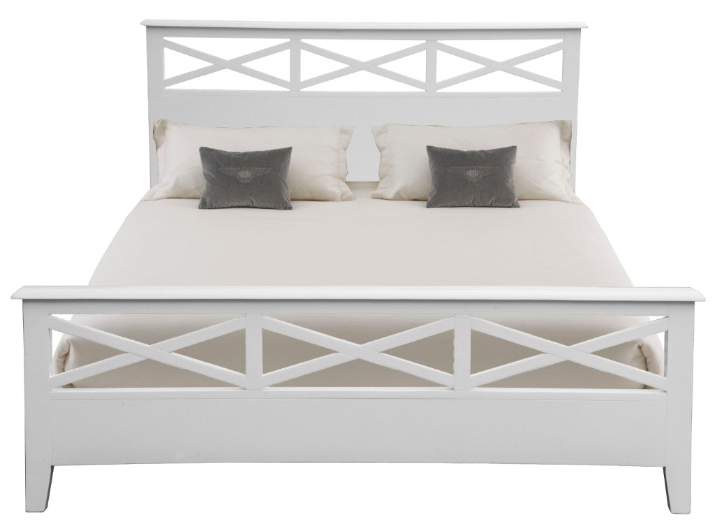 Hampton King Bed - White